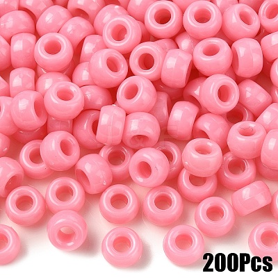 200Pcs Opaque Plastic Beads KY-YW0001-79G-1