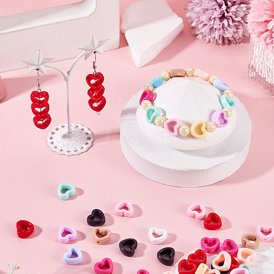 150Pcs Opaque Acrylic Beads OACR-TADJ0001-04-1