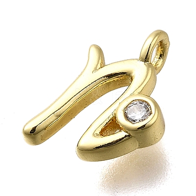 Brass Micro Pave Cubic Zirconia Pendants KK-B132-12G-N-1