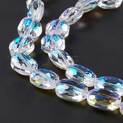 Faceted Glass Beads Strands EGLA-E030-01F-1