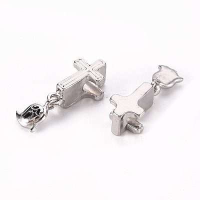 Alloy Enamel Dangle European Beads PALLOY-N157-011-RS-1