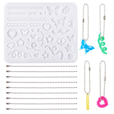 Heart Star DIY Silicone Pendant Molds DIY-TA0010-95-1