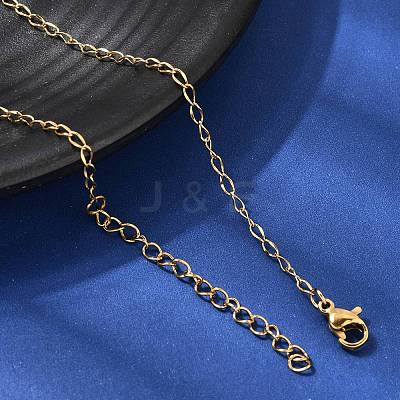 2MM Women's 304 Stainless Steel Twisted Chain Necklaces NJEW-A067-02G-1