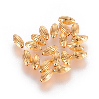 Brass Corrugated Beads X-KK-Q735-282G-1