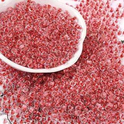 Transparent Inside Colours Glass Seed Beads SEED-A032-04J-1