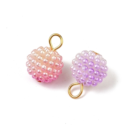 Gradient Color Opaque Resin Pendants RESI-D016-01-1