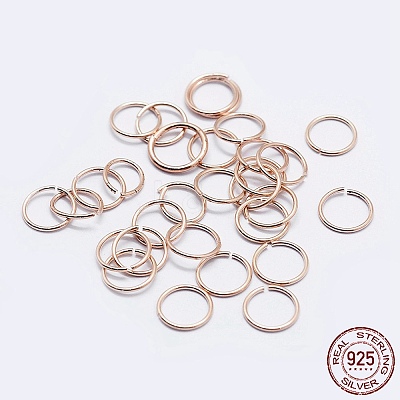 925 Sterling Silver Open Jump Rings STER-F036-02RG-0.7x5mm-1