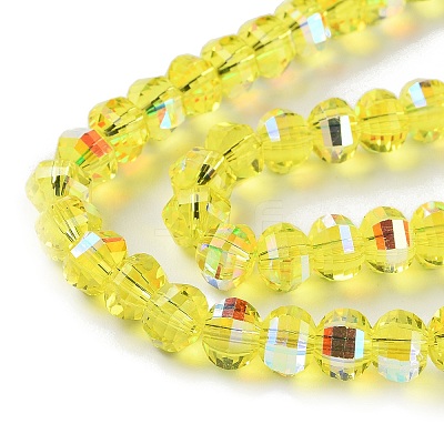 Transparent Electroplate Glass Beads Strands GLAA-Q099-C01-05-1