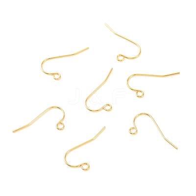 Brass Earring Hooks KK-F824-011G-1