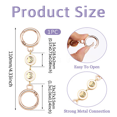 304 Stainless Steel Enamel Bag Extension Chains AJEW-TAC00018-1