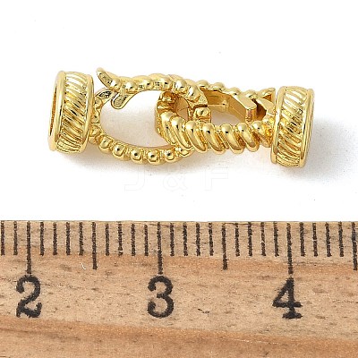 Brass Fold Over Clasps KK-M320-27G-1