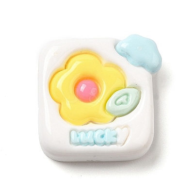 Opaque Resin Cabochons RESI-C036-03F-1