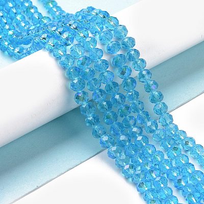 Electroplate Glass Beads Strands EGLA-A034-T3mm-L03-1