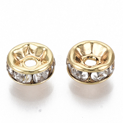 Brass Micro Pave Cubic Zirconia Spacer Beads X-KK-S348-479-NF-1