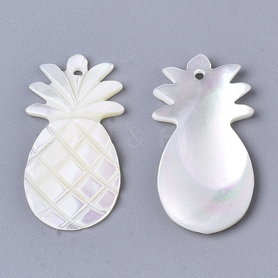 Natural White Shell Mother of Pearl Shell SSHEL-N034-37-1