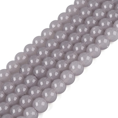Imitation Jade Glass Beads Strands GLAA-T032-J6mm-10-1