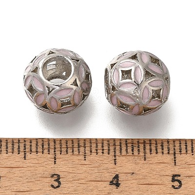 Rack Plating Alloy Enamel European Beads PALLOY-P307-05P-1