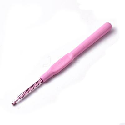 Plastic Handle Alloy Crochet Hooks Needles TOOL-R052-1