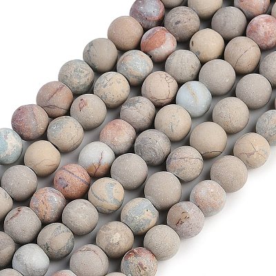 Natural Aqua Terra Jasper Beads Strands G-N0128-48F-8mm-1