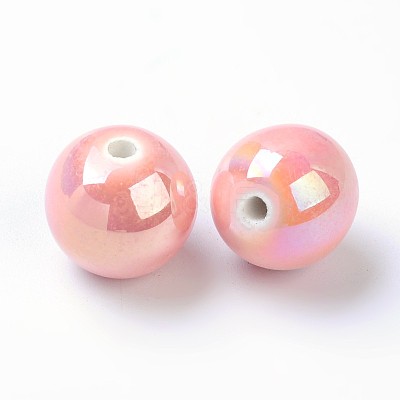 Glazed Porcelain Round Beads X-PORC-S490-8mm-06-1