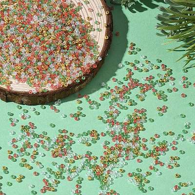 4 Colors 11/0 Christmas TOHO Round Seed Beads SEED-X0058-29-1