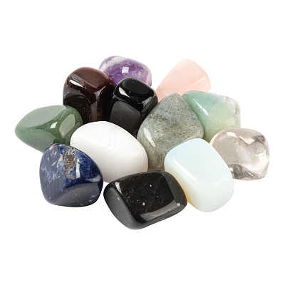 12Pcs No Hole/Undrilled Natural Gemstone Beads G-FS0001-28-1