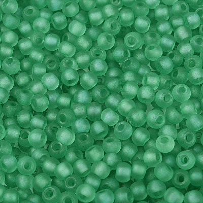 FGB Frosted Transparent Glass Seed Beads SEED-N013-02A-09-1