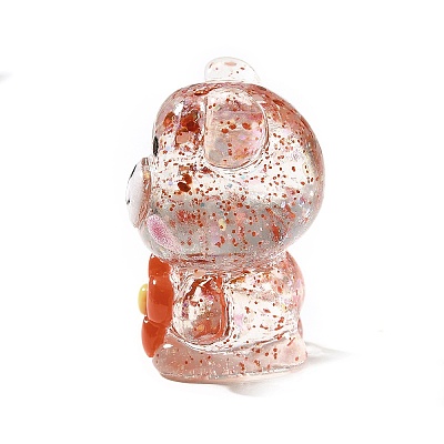 Transparent Resin Little Bear Ornament RESI-S015-01E-1
