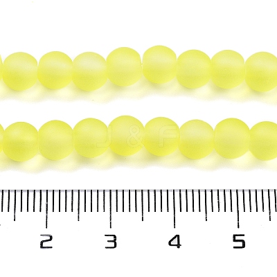 Baking Paint Transparent Glass Bead Strands GLAA-S031-6mm-30-1