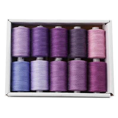 10 Colors Polyester Sewing Thread PW-WG34EA6-11-1