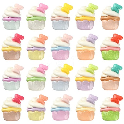 Opaque Resin Decoden Cabochons RESI-CJC0019-27-1