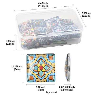 1 Bag Glass Cabochons GGLA-FS0001-20A-1