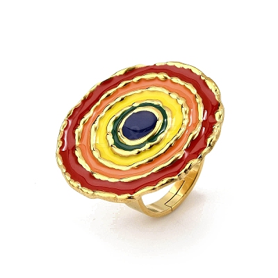 304 Stainless Steel Enamel Finger Rings for Women RJEW-Z096-01G-02-1