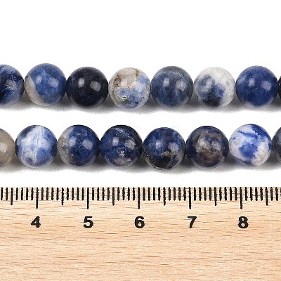 Natural Sodalite Beads Strands G-S279-10-8mm-1