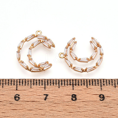Brass Micro Pave Cubic Zirconia Pendants ZIRC-T016-10-1