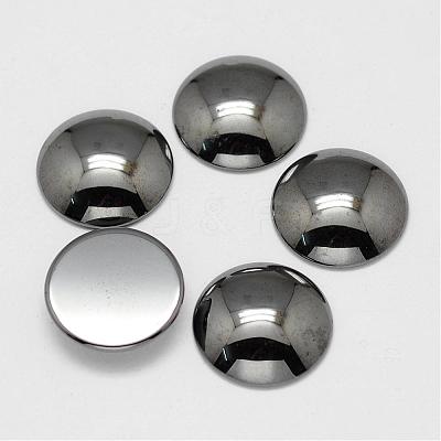 Non-magnetic Synthetic Hematite Cabochons G-P162-05-16mm-1