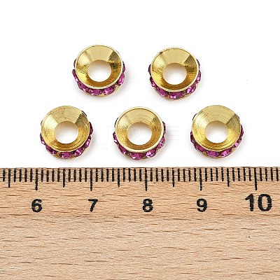 Brass Rhinestone Spacer Beads RB-A020-9mm-24G-1