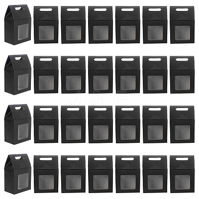 Rectangle Paper Storage Gift Boxes with Clear Window CON-WH0095-60-1