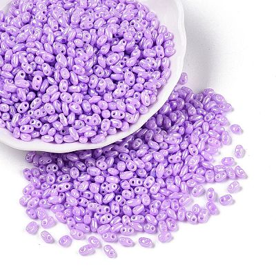 Opaque Colours Luster Glass Seed Beads SEED-T006-02D-1