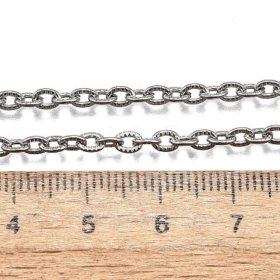 Tarnish Resistant 304 Stainless Steel Cable Chain Necklaces NJEW-JN01471-1