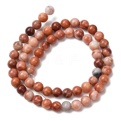 Natural Pink Aventurine Beads Strands G-G735-41-6mm-1
