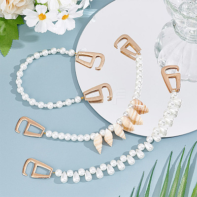 Glass Pearl Beaded Shoe Decoration Chain FIND-GO00007-1