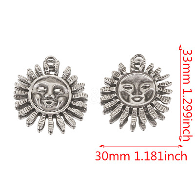 304 Stainless Steel Pendants STAS-WH0027-91E-P-1