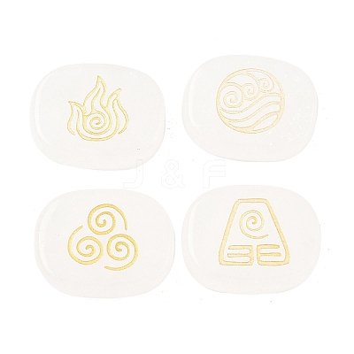 4Pcs 4 Styles Natural Quartz Crystal Display Decorations G-F786-02B-08-1