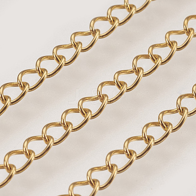 Ion Plating(IP) Handmade 304 Stainless Steel Curb Chains STAS-P200-11G-1