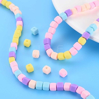 Handmade Polymer Clay Beads Strands CLAY-T020-09F-1