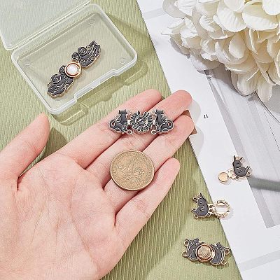 8 Sets 4 Style Alloy Enamel Adjustment Waist Tightener Buckle Buttons FIND-NB0002-69-1