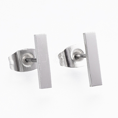 Tarnish Resistant 304 Stainless Steel Stud Earrings X-EJEW-H350-24P-1