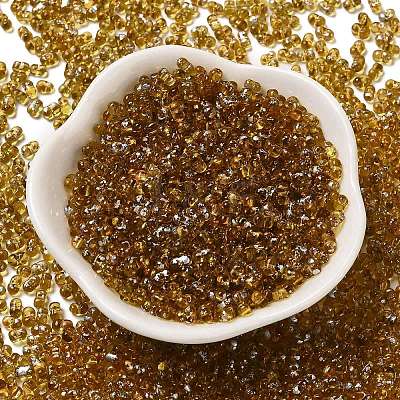 Spray Painted Glass Seed Beads SEED-F005-03A-02-1