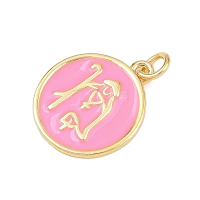 Brass Enamel Pendants KK-L251-02G-D05-1